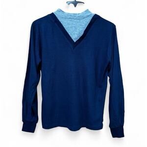 Vintage 70's Blue Shirt Men's Medium Mod Top